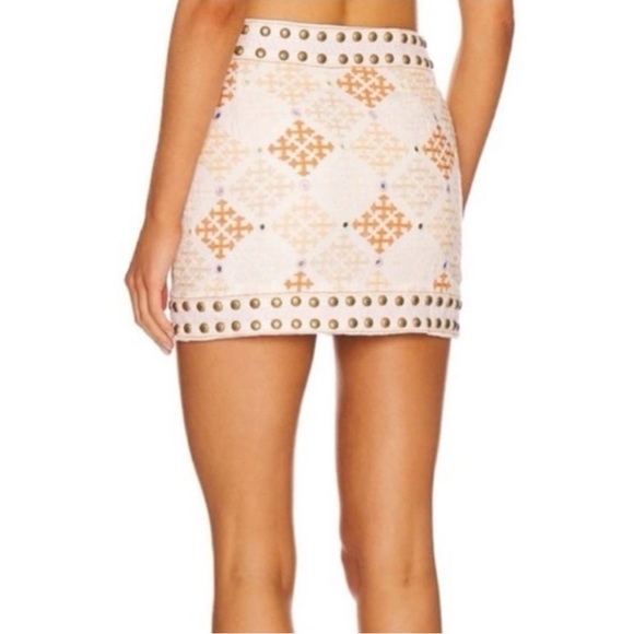 MAJORELLE ‘Liza’ Embroidered Skirt in Desert Multi - Picture 2 of 4